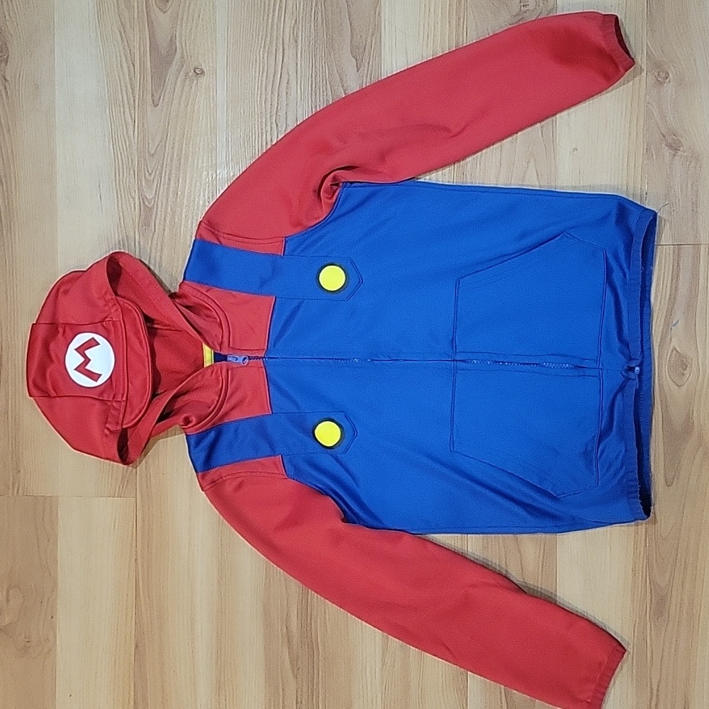 Super Mario Zip Up Hoodie Sweatshirt by Jumping Beans - Size 10 